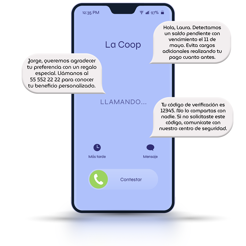 Celular con interfaz SMS