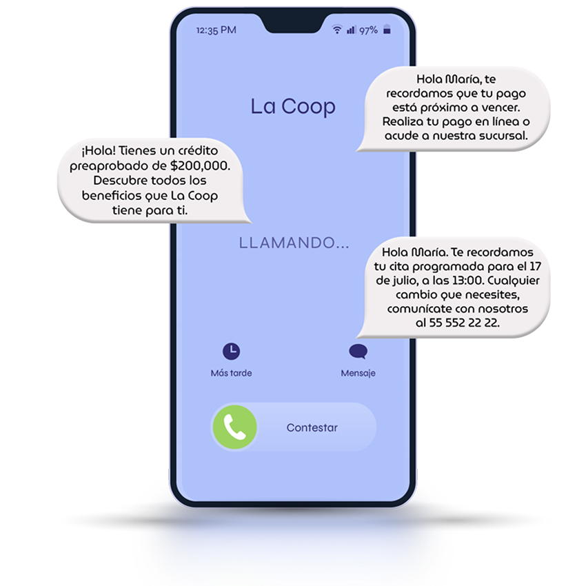 Celular con interfaz SMS